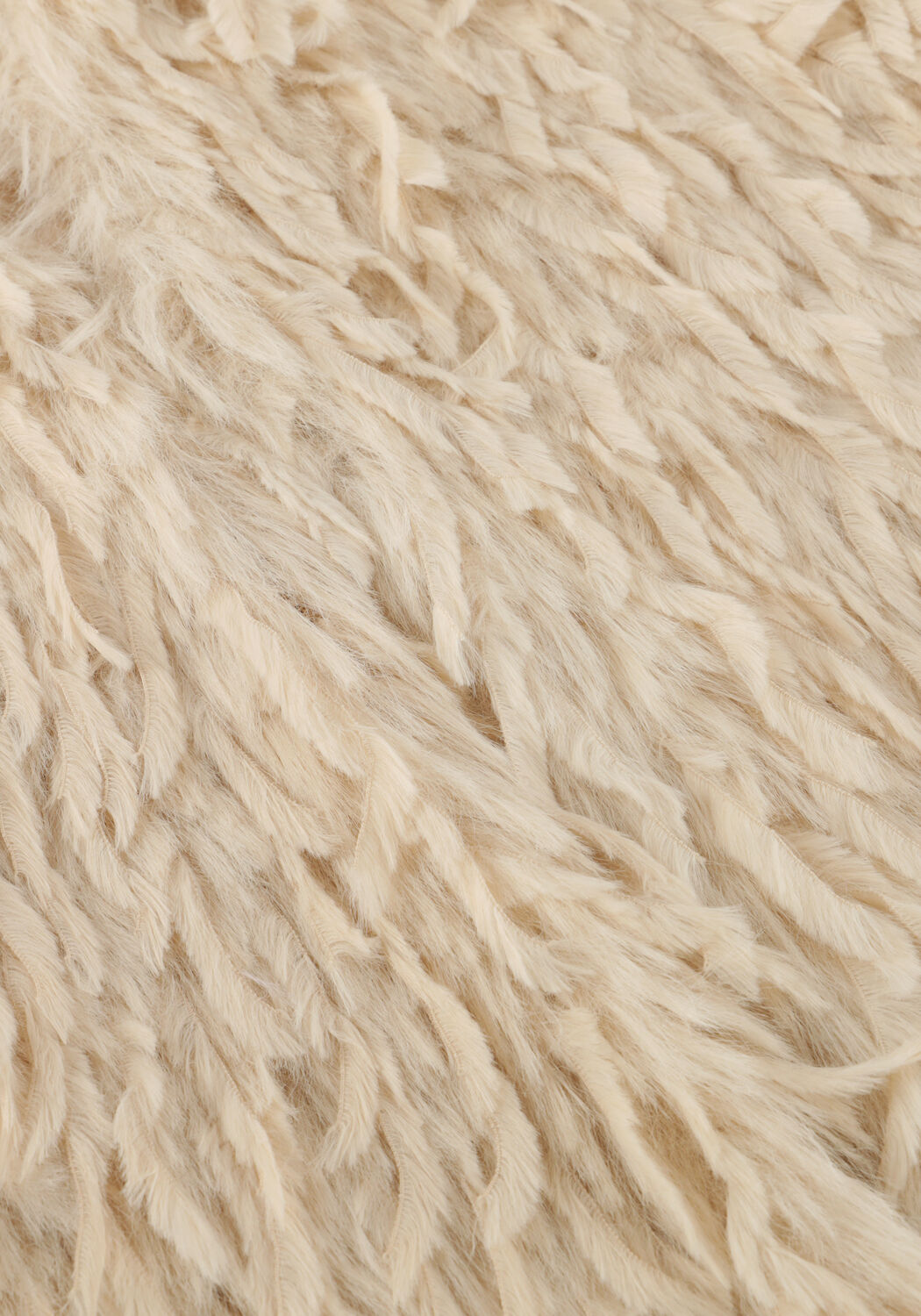 Creme NONO Gilet KATH LONG HAIR FUR GILET - large