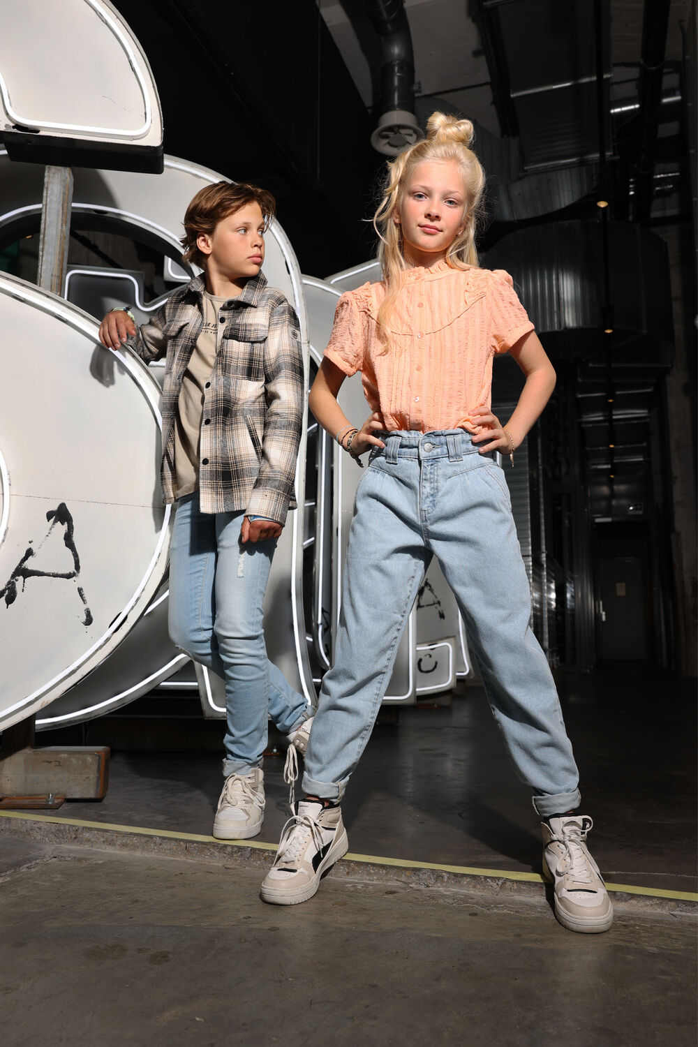 Blauwe INDIAN BLUE JEANS Mom jeans BLUE DAISY MOM FIT - large