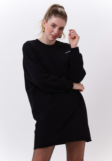 Zwarte COLOURFUL REBEL Mini jurk ART EAGLE DROPPED SHOULDER SWEAT DRESS - large