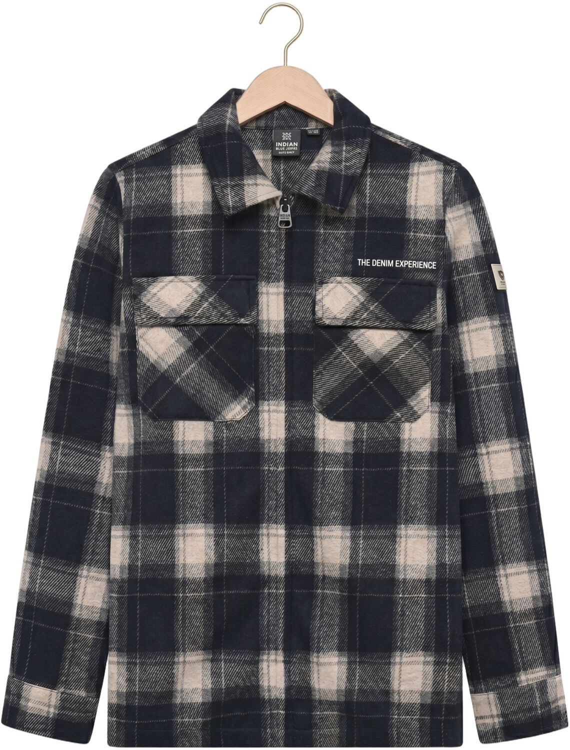 INDIAN BLUE JEANS Jongens Truien & Vesten Shirt Jacket Zip Check Donkerblauw