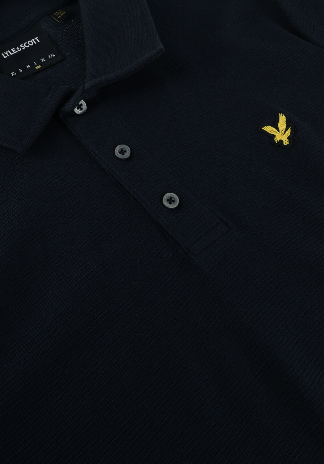 Donkerblauwe LYLE & SCOTT Polo MILANO TRIM POLO SHIRT - large