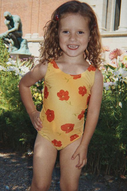 Gele KONGES SLOJD Badpakken ABRIA SWIMSUIT GRS - large