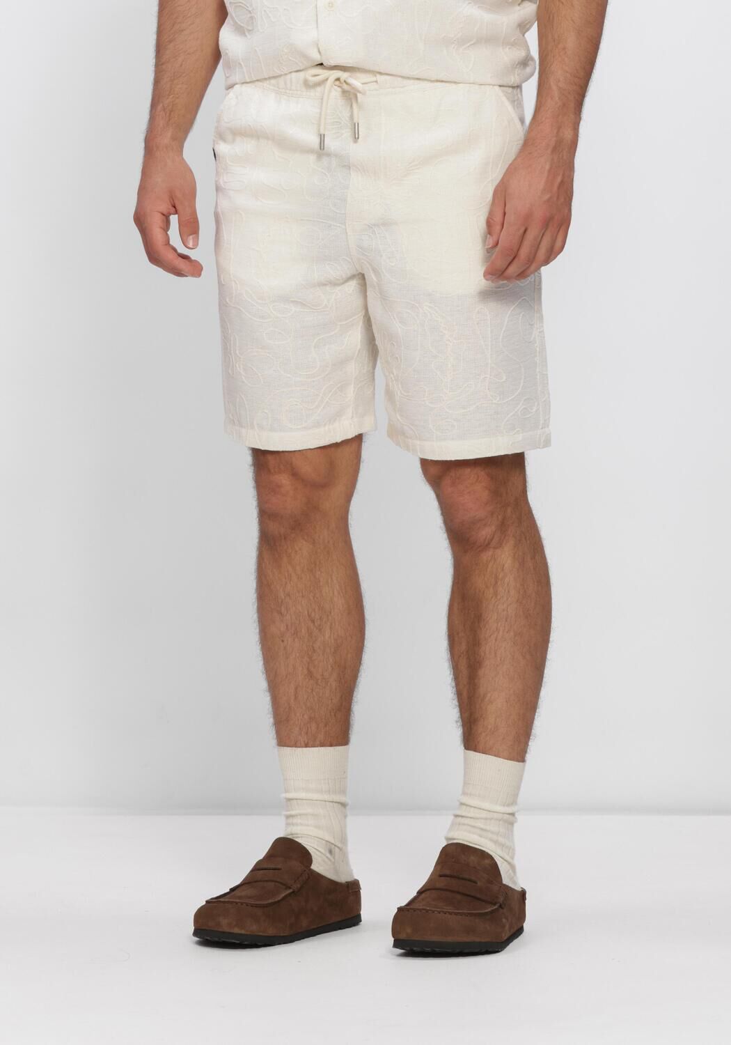 Witte BUTCHER OF BLUE Korte broek ALEX EMBRO SHORT - large