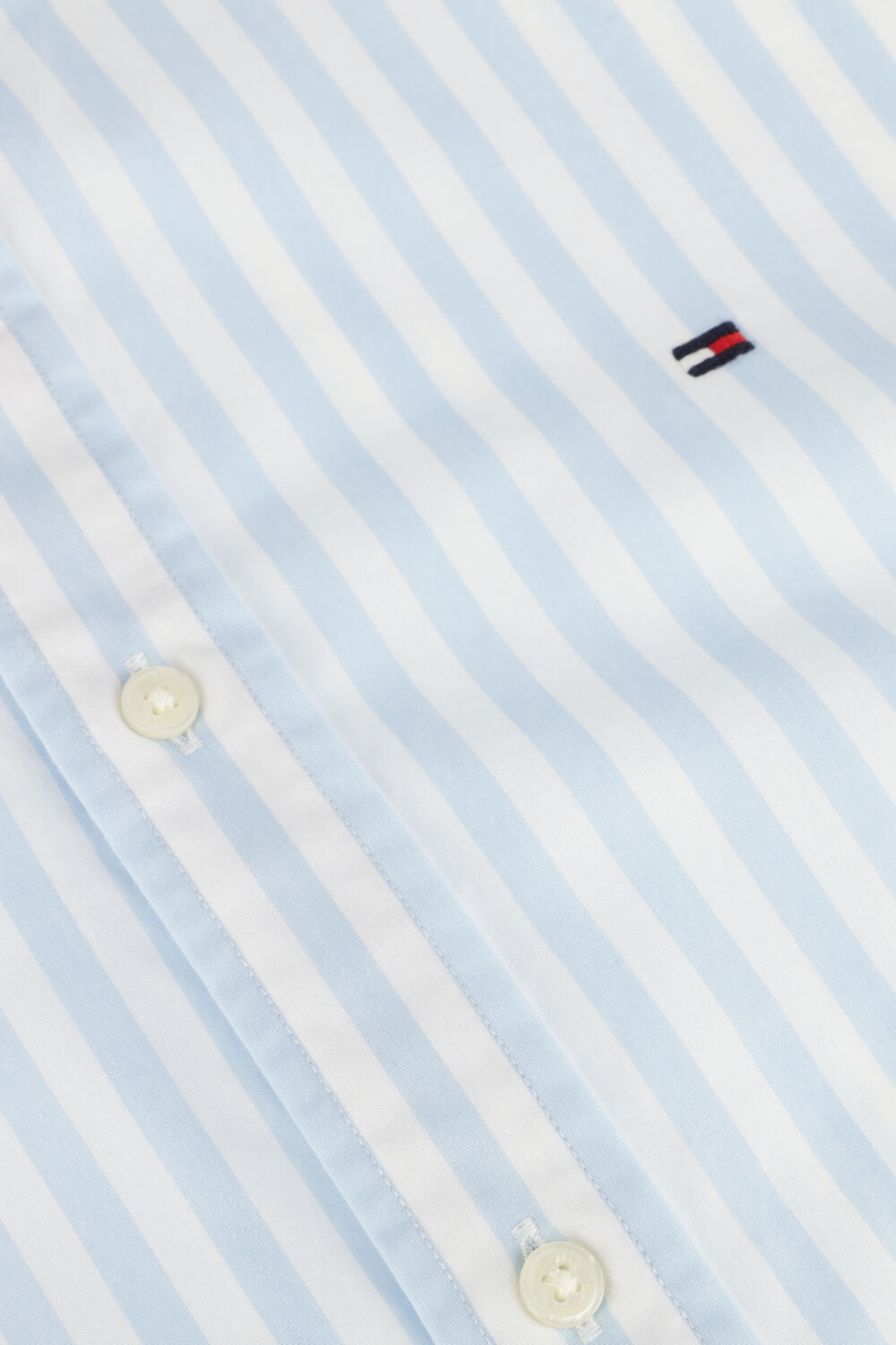 Lichtblauwe TOMMY HILFIGER Casual overhemd FLEX POPLIN BOLD STRIPE RF SHIRT - large