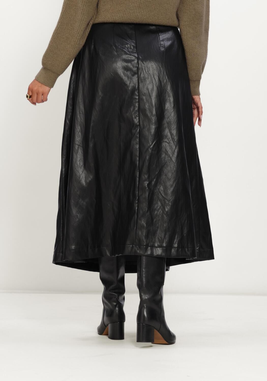 Zwarte CO'COUTURE Maxirok GITTCC ANYA PLEAT SKIRT - large