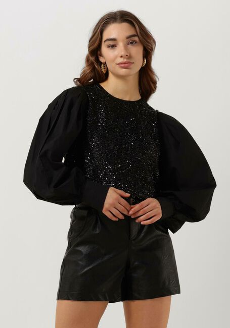 Zwarte SUMMUM Top TOP SEQUINS - large