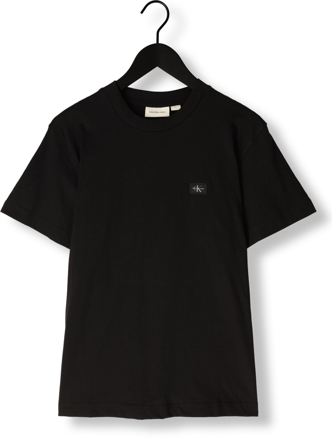 CALVIN KLEIN Heren Polo's & T-shirts Woven Label Regular Tee Zwart