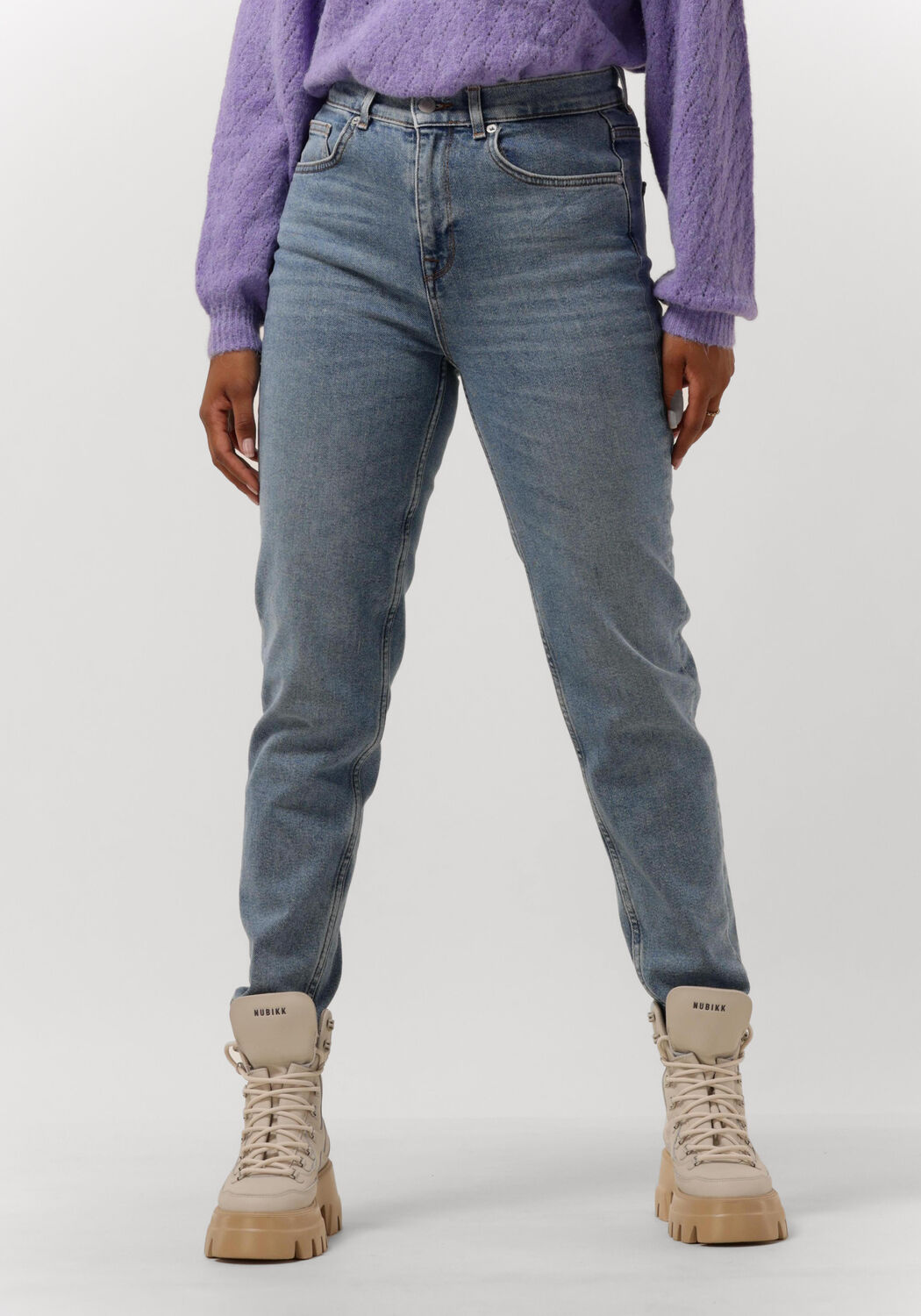 Blauwe SELECTED FEMME Mom jeans FELINA HW MOM LAIR BLUE JEANS Omoda