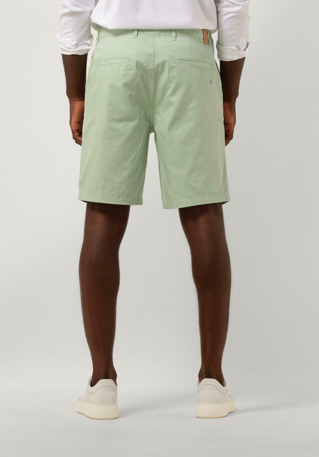 SCOTCH & SODA Heren Broeken Stuart Garment-dyed Cotton-blend Twill Short Groen