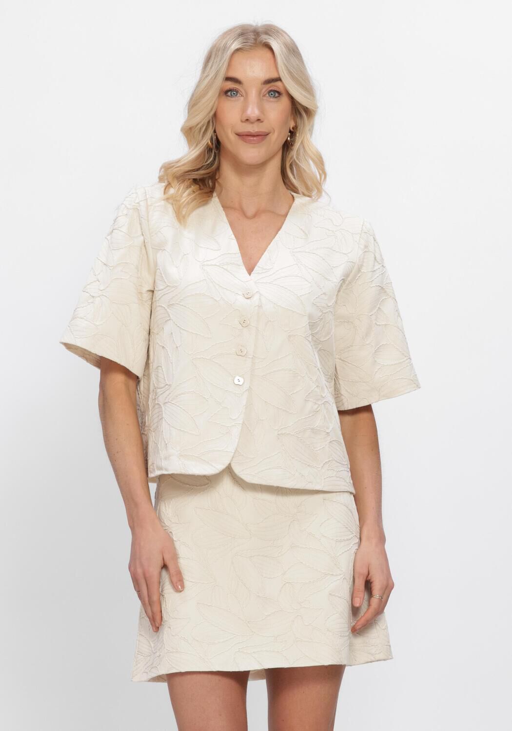 Witte OBJECT Blazer OBJMATHILDA LISA 2/4 LO BLAZER - large