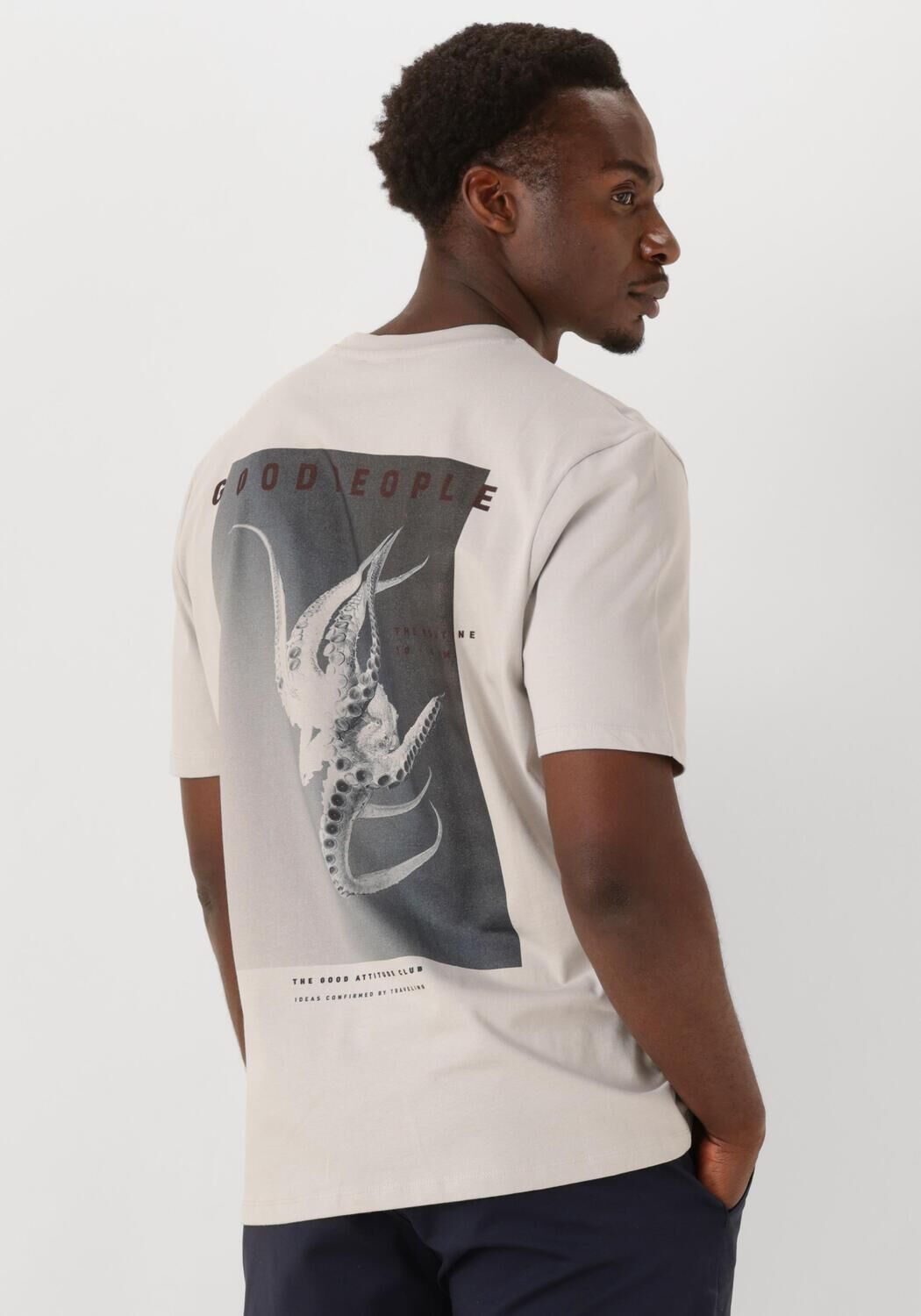 THE GOODPEOPLE Heren Polo's & T-shirts Tphoto Lichtgrijs