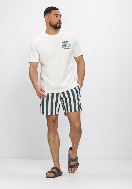 Witte SHIWI Polo / T-shirt LIAM REGULAR FIT PAINTED CORAL T-SHIRT - large