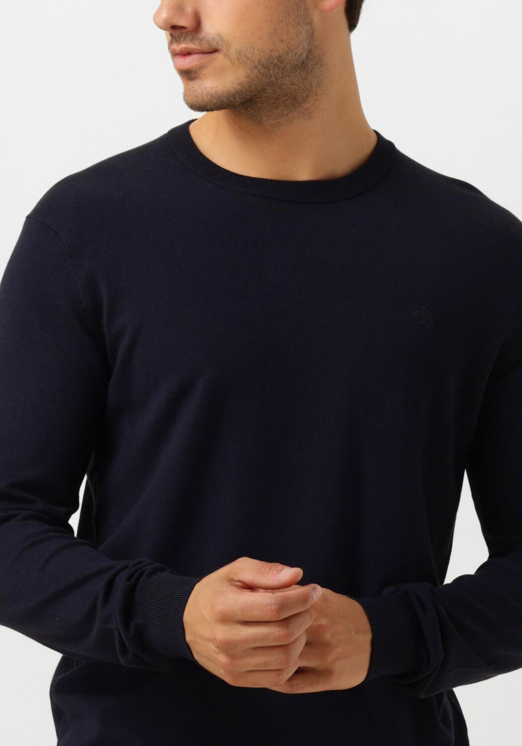 SCOTCH & SODA Heren Truien & Vesten Viscose Pullover Crewneck Donkerblauw