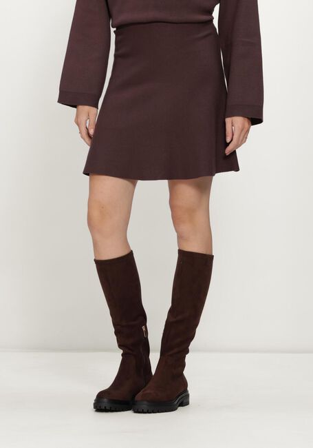 Bruine OBJECT Minirok OBJREYNARD HW SHORT KNIT SKIRT - large