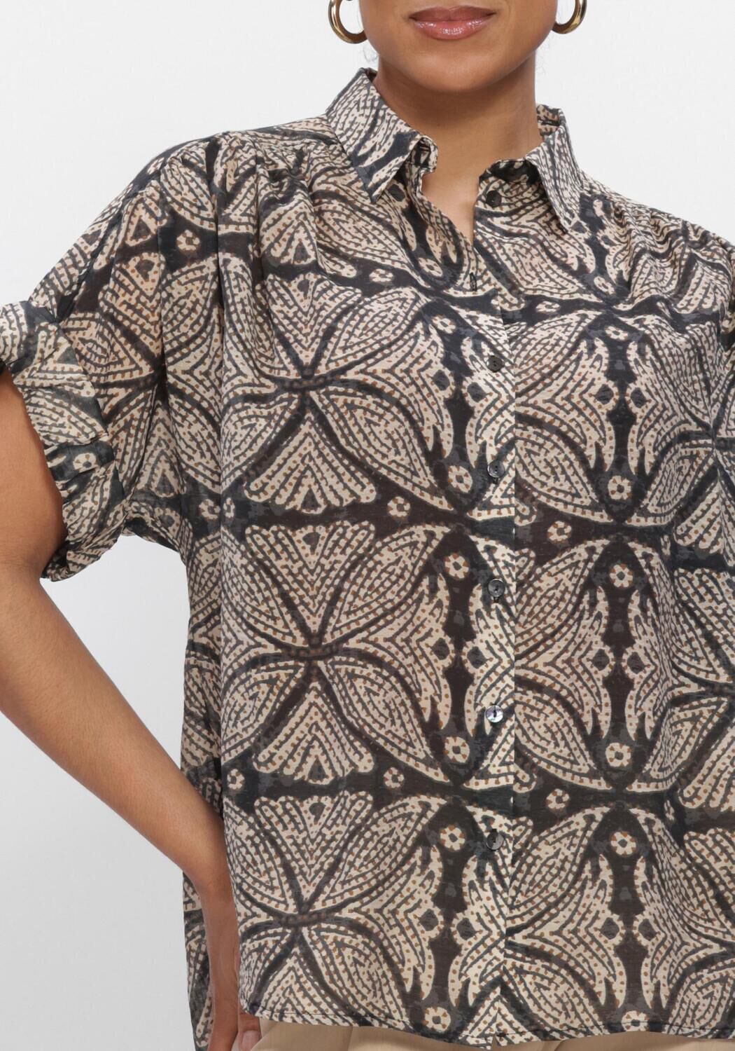 Zwarte SUMMUM Blouses BLOUSE ETHNIC PRINT - large