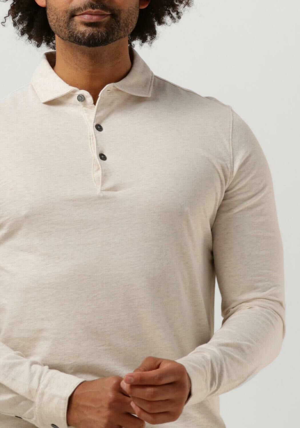Profuomo Heren Polo's & T-shirts Jersey - Gebroken Wit, foto 4