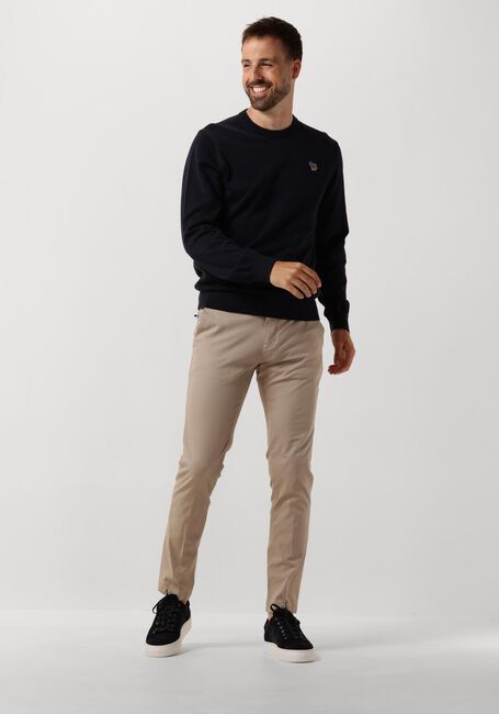 Donkerblauwe PS PAUL SMITH Trui MENS SWEATER CREW NECK ZEB BAD - large