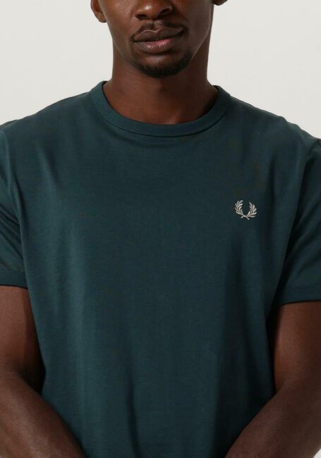 Blauwe FRED PERRY T-shirt RINGER T-SHIRT - large