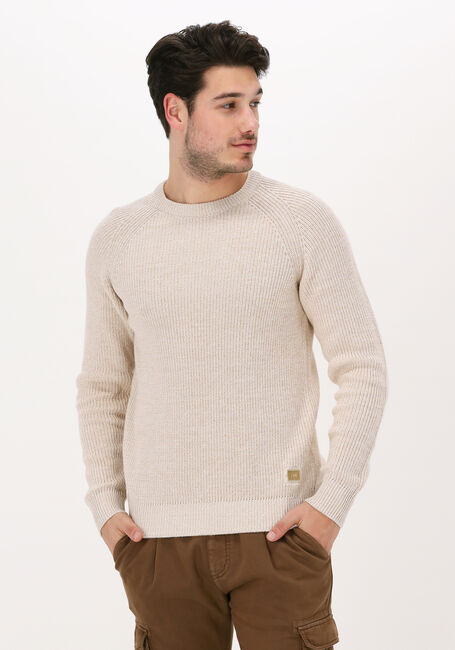 Gebroken wit SELECTED HOMME Trui SLHIRVEN LS KNIT CREW W NOOS - large