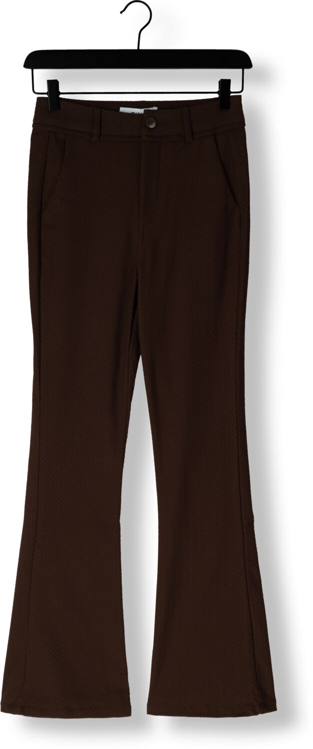 MINUS Dames Broeken Carma Flared Graphic Pants Bruin