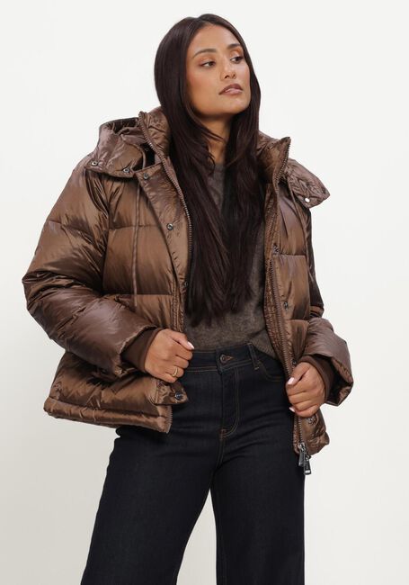 Bruine MOS MOSH Gewatteerde jas MMJILLY METALLIC DOWN JACKET - large