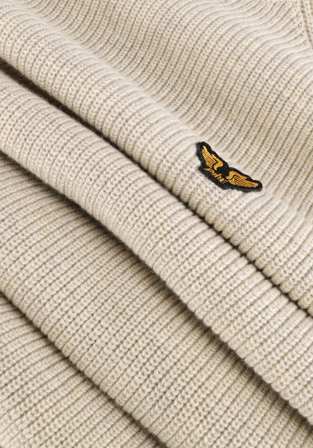 Gebroken wit PME LEGEND Trui LONG SLEEVE R-NECK COTTON RIB - large