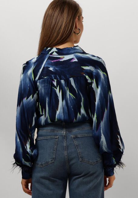 Blauwe POM AMSTERDAM Blouses FEATHERS BLUE - large
