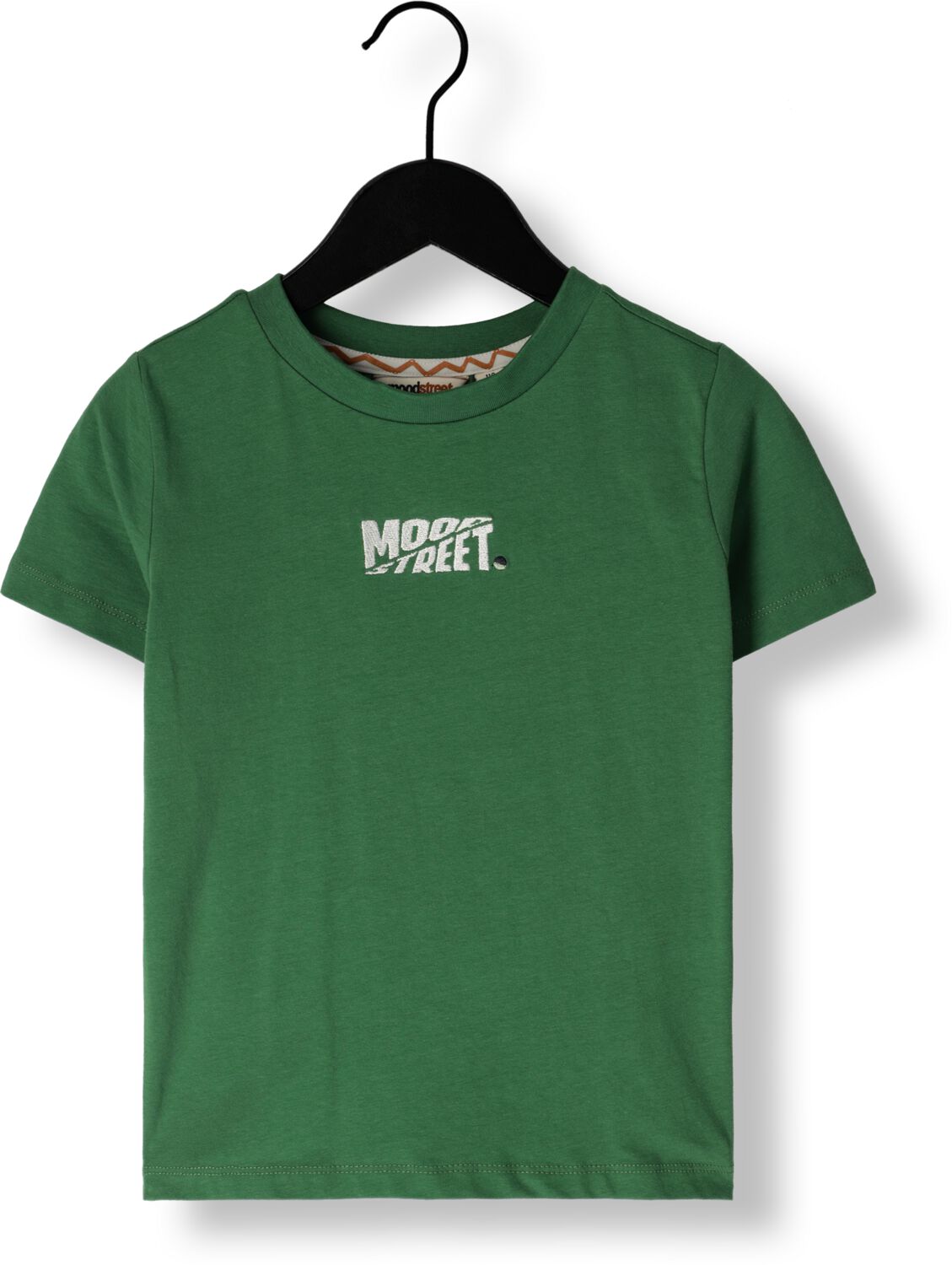 Moodstreet T-shirt met backprint donkergroen Jongens Stretchkatoen Ronde hals 110 116