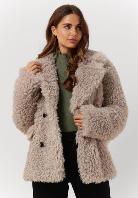 Taupe BEAUMONT Teddy jas SHORT COAT |