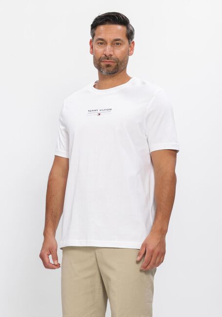 Witte TOMMY HILFIGER T-shirt BRAND LOVE LOCKUP TEE - large