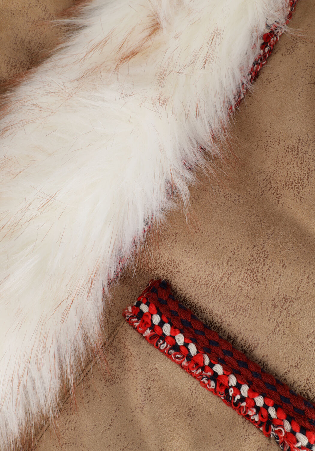 Beige SCOTCH & SODA Gilet FAUX SHEARLING GILET - large