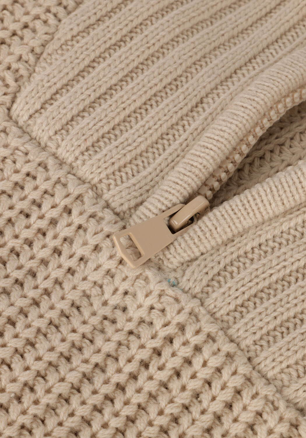 Zand CC HEART Trui AVERY ZIP KNIT SWEATER - large