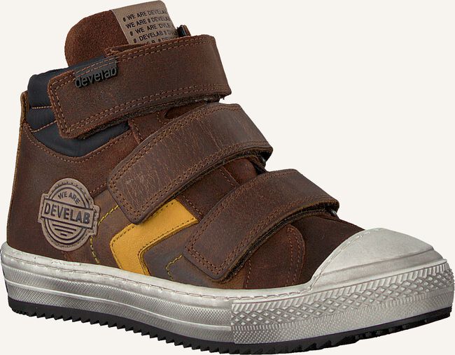 Cognac DEVELAB Hoge sneakers 41167 Cognac DEVELAB Hoge sneakers 41167 - large