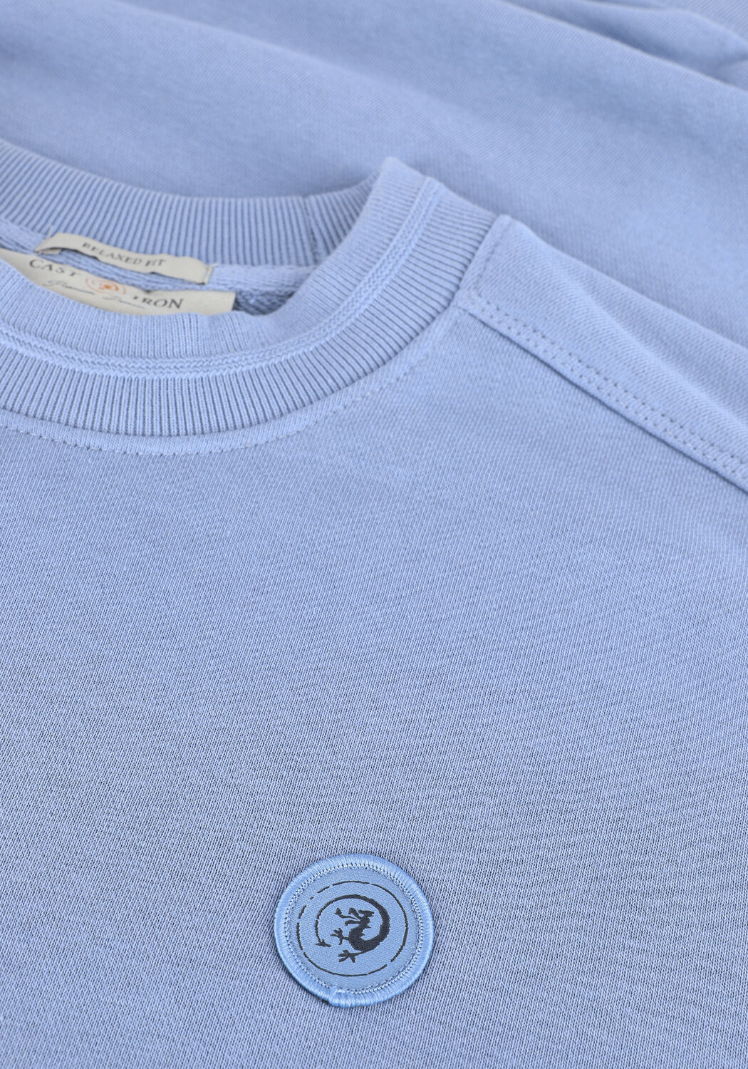 Blauwe CAST IRON Sweater R-NECK RELAXED FIT ESSENTIAL S - large