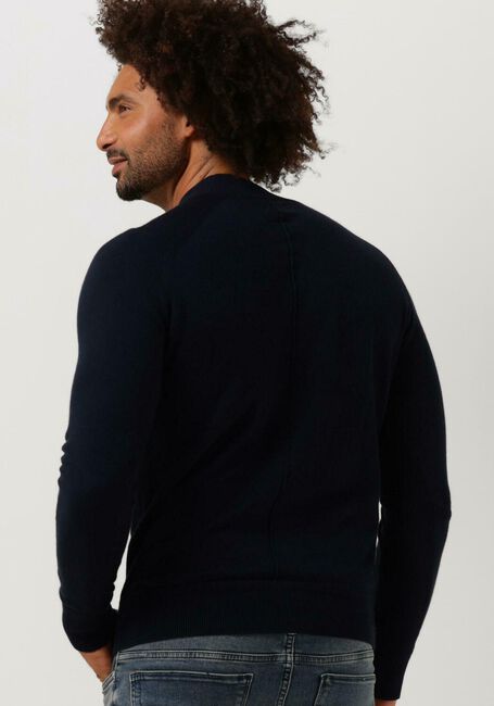 Donkerblauwe DSTREZZED Trui MOCK NECK SOFT COTTON MELANGE - large