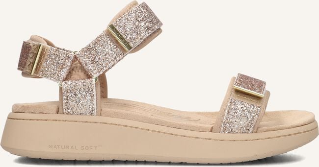 Beige WODEN Platte sandalen LINE GLITTER Beige WODEN Platte sandalen LINE GLITTER - large