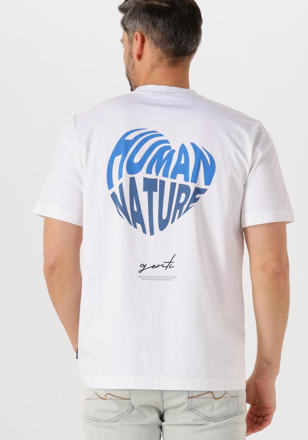 GENTI Heren Polo's & T-shirts T-shirt Ss J2042-1223 Wit