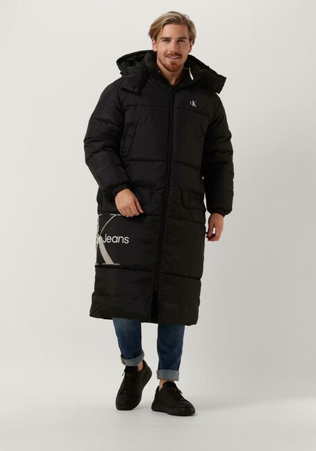 Zwarte CALVIN KLEIN Gewatteerde jas ESSENTIALS NON DOWN LONG JACKET - large