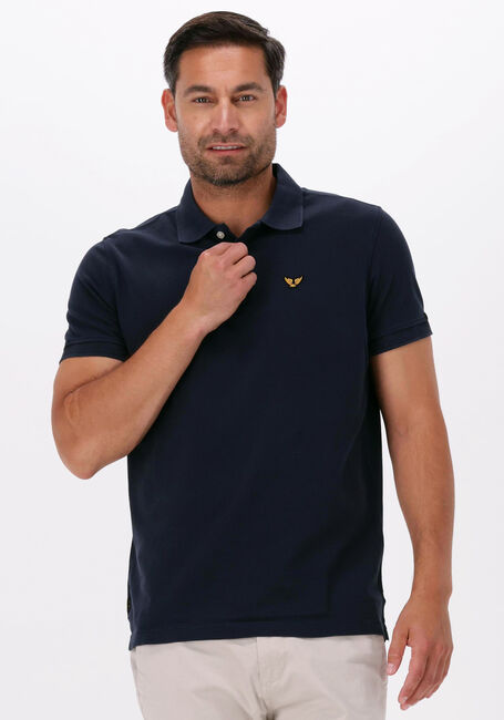 Donkerblauwe PME LEGEND Polo SHORT SLEEVE POLO GARMENT DYED PIQUE - large