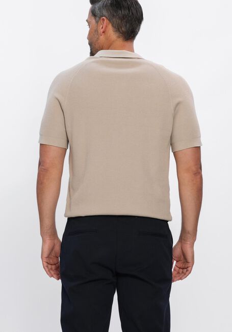 Beige PROFUOMO Polo POLO OPEN COLLAR RIB - large