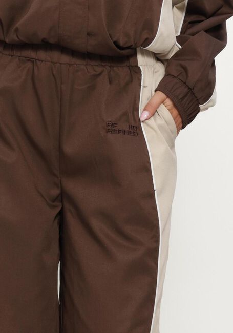 Bruine REFINED DEPARTMENT Wijde broek LADIES WOVEN SPORTY WIDE LEG PANTS BLAKIE - large