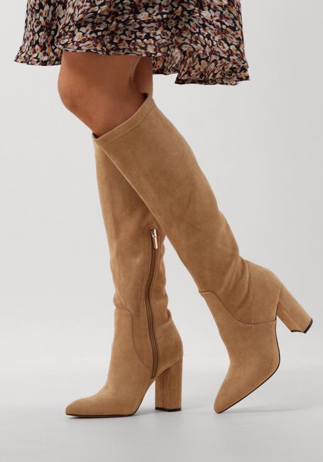 Americana Laarzen Beige Hoge Laarzen Met Hak Beige Omoda Hoge