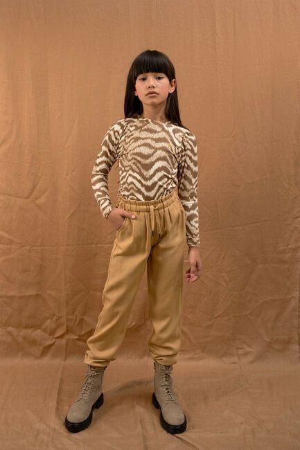 Beige LIKE FLO Tops & T-shirts FANCY RIB PUFFY TOP - large