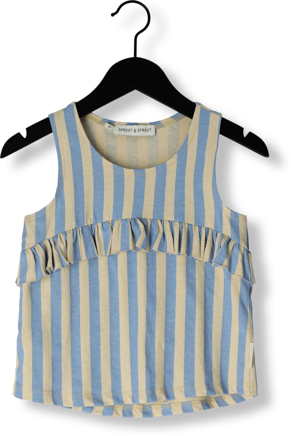 Sproet & Sprout Meisjes Tops & T-shirts Ruffle Singlet Stripes Blauw