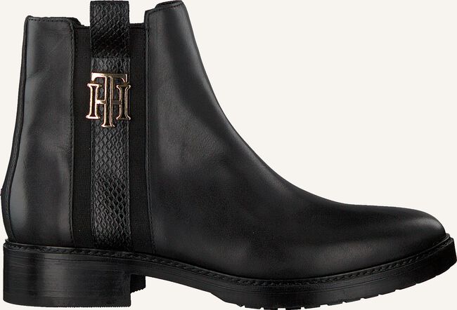 Zwarte TOMMY HILFIGER Enkellaarsjes TH INTERLOCK FLAT Zwarte TOMMY HILFIGER Enkellaarsjes TH INTERLOCK FLAT - large