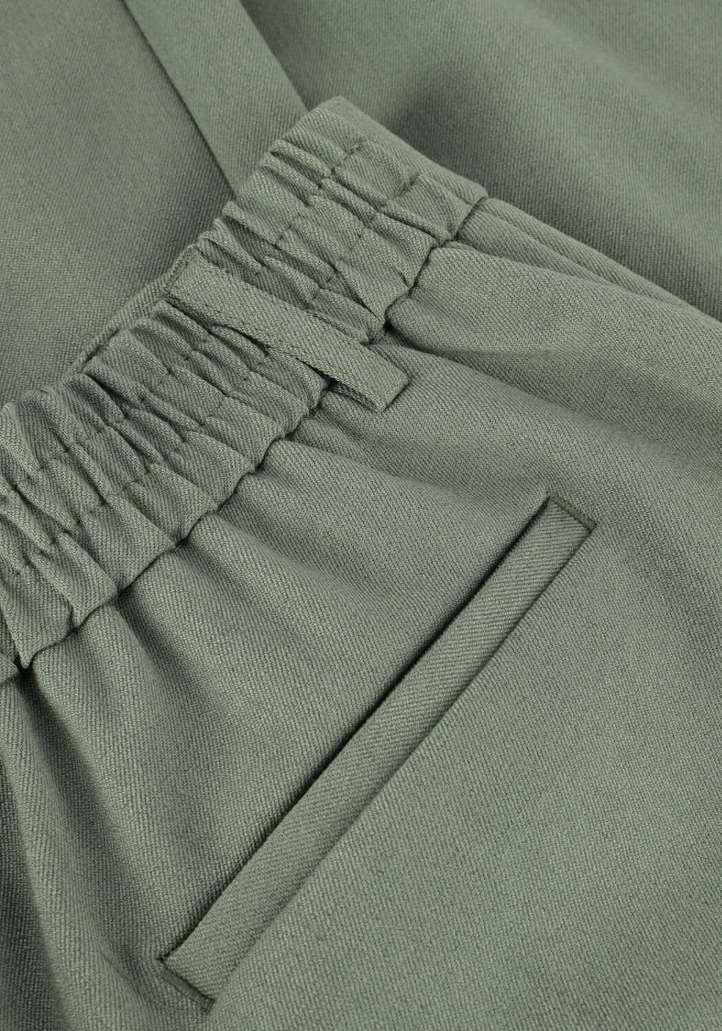 Olijf OBJECT Wijde broek OBJLISA WIDE PANT - large