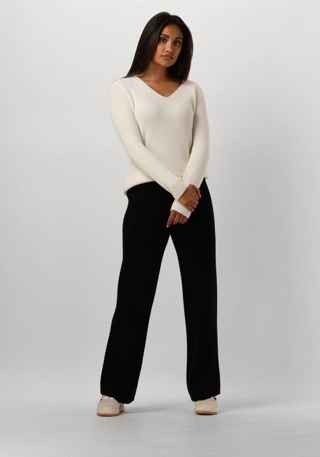 Ecru RESORT FINEST Trui V-NECK RIB KNIT - large