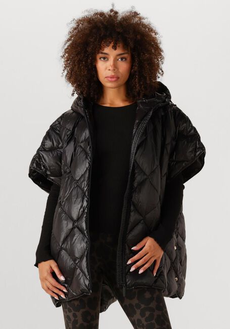 Zwarte DEBLON SPORTS Gewatteerde jas CARICE CAPE - large