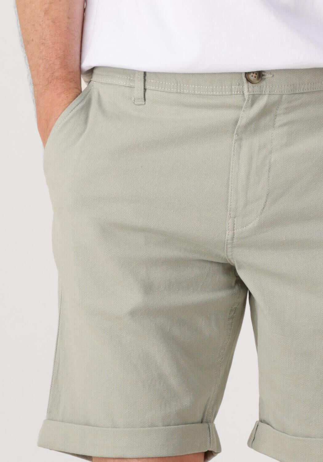 SELECTED HOMME Heren Broeken Slhslim-luton Flex Shorts Noos Groen