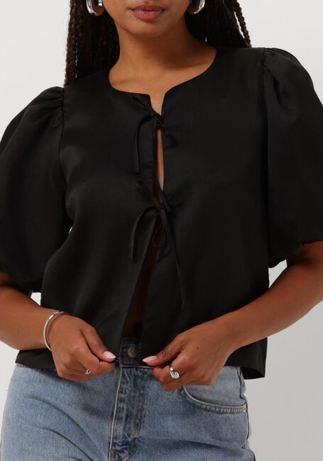 Zwarte NEO NOIR Blouses ASKA DULL SATIN BLOUSE - large